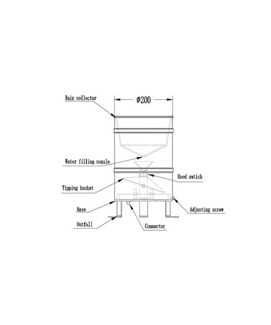 Pluviometro para Medicion de Lluvia RS485