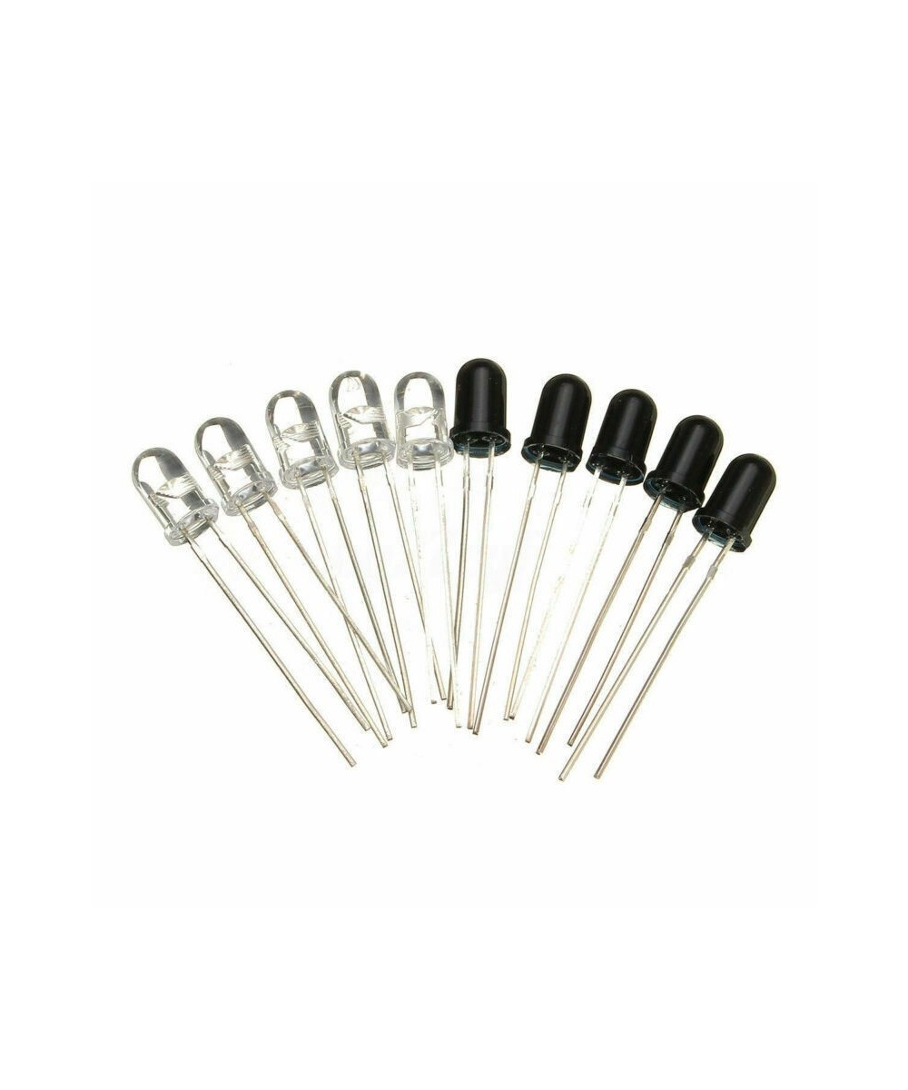 Diodo LED infrarrojo 5mm de 940nm Emisor o Receptor (5 unidades)