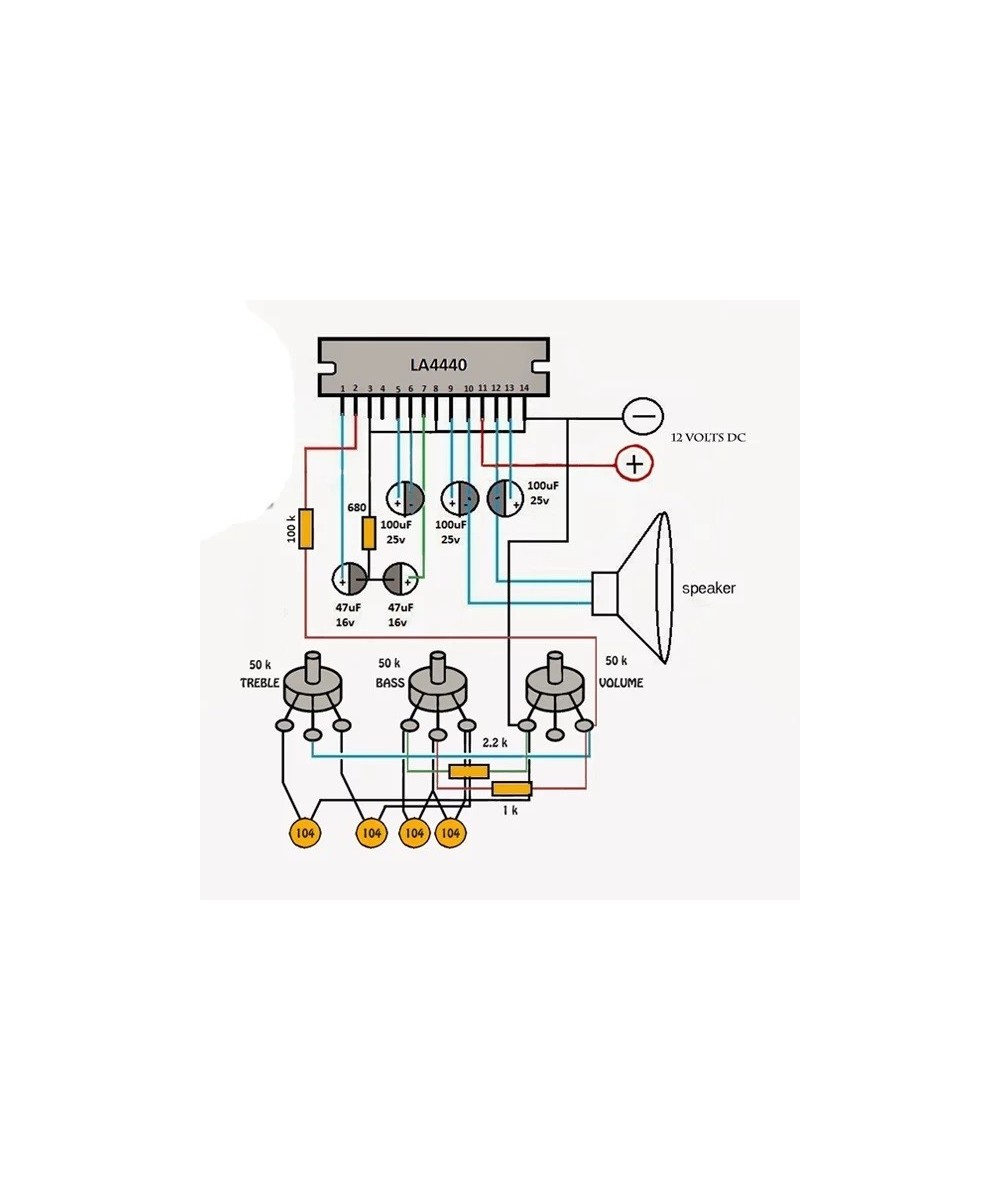 Amplificador de Audio 2X6W LA4440 (SIP)
