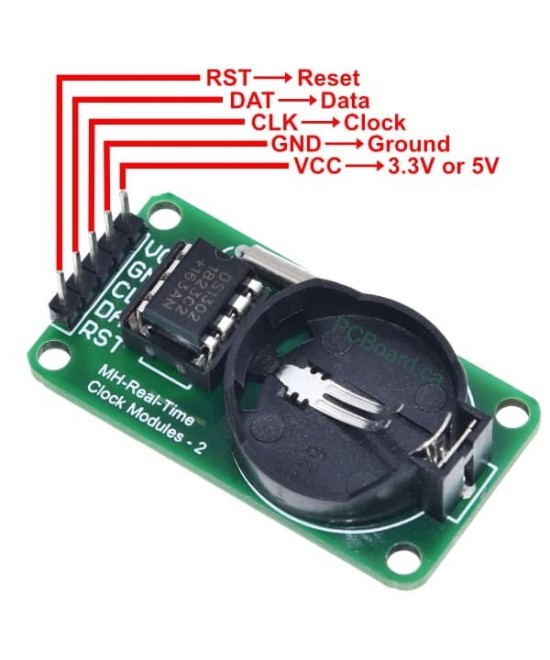 Modulo de reloj tiempo real RTC DS1302 mas batería