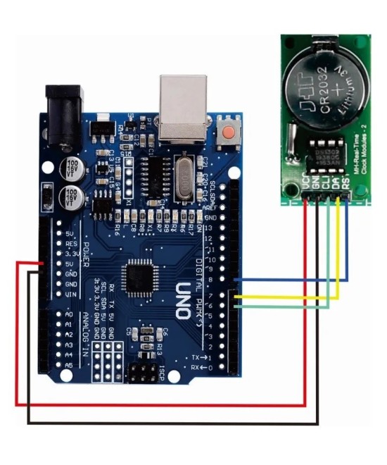 Modulo de reloj tiempo real RTC DS1302 mas batería