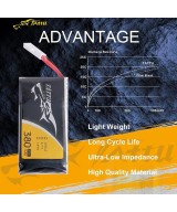 Bateria Recargable tipo LiPo 3.7V 380mAH conector JST 25C