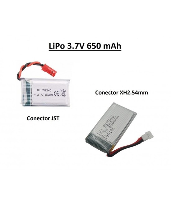Batería tipo LiPo recargable 3.7V 650mAh