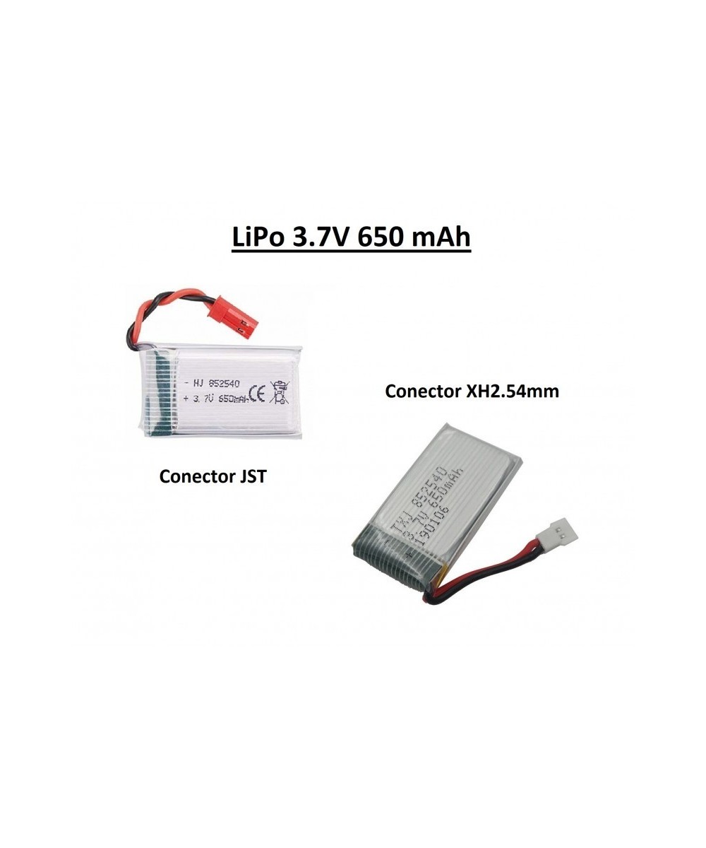 Batería tipo LiPo recargable 3.7V 650mAh