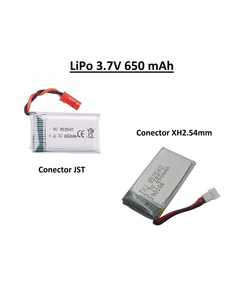 Batería tipo LiPo recargable 3.7V 650mAh