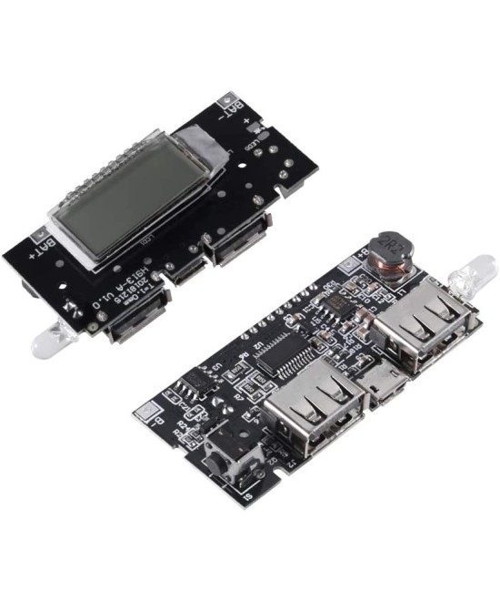 Modulo de Carga USB para Baterias 18650 con Pantalla BMS