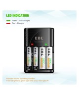 Cargador de Baterias AA/AAA/9V EBL-802