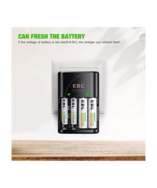 Cargador de Baterias AA/AAA/9V EBL-802