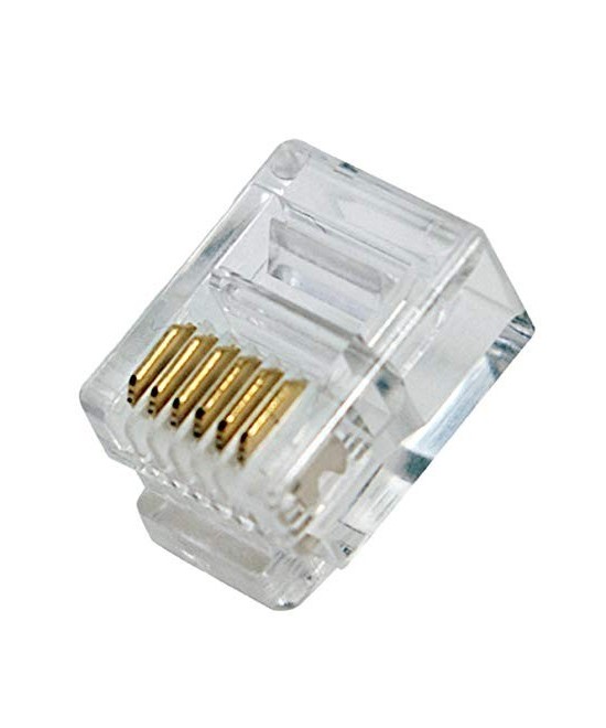 Conector Modular RJ12 6 Contactos 6P6C (10 Unidades)