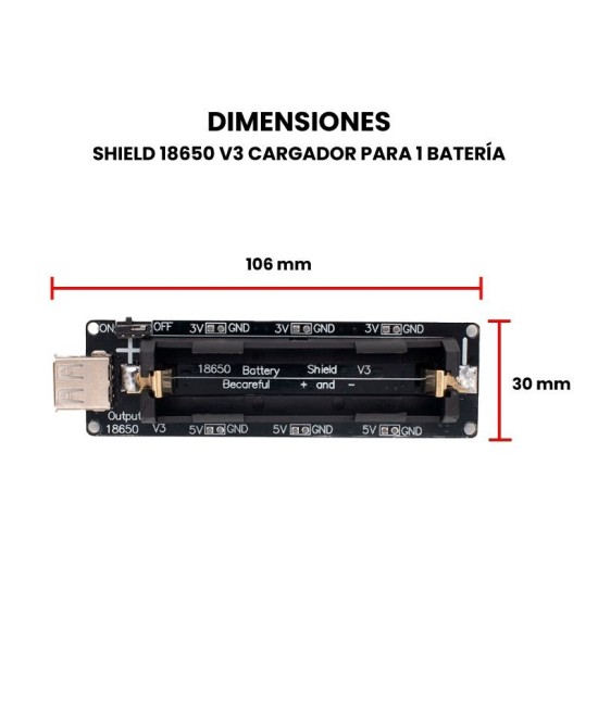 Modulo Cargador de Bateria 18650 Shield 1/2/4 Baterias