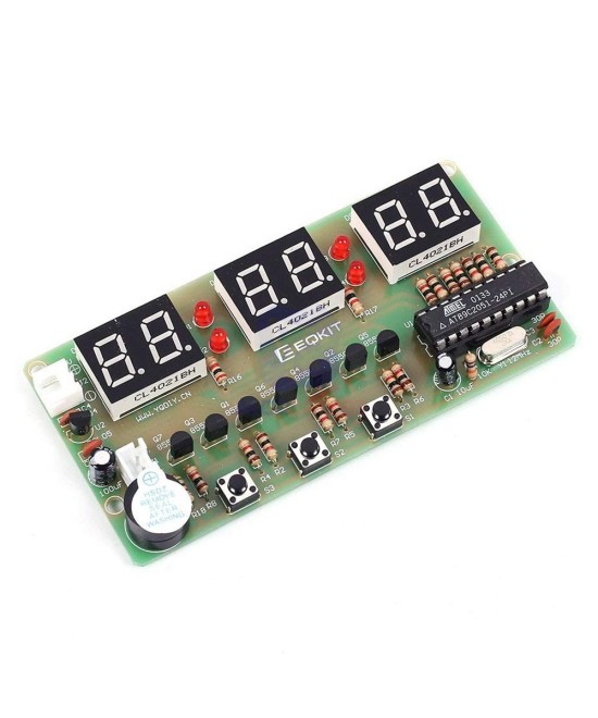 Reloj Digital LED con Display 6Bits AT89C2051 con Alarma (DIY)