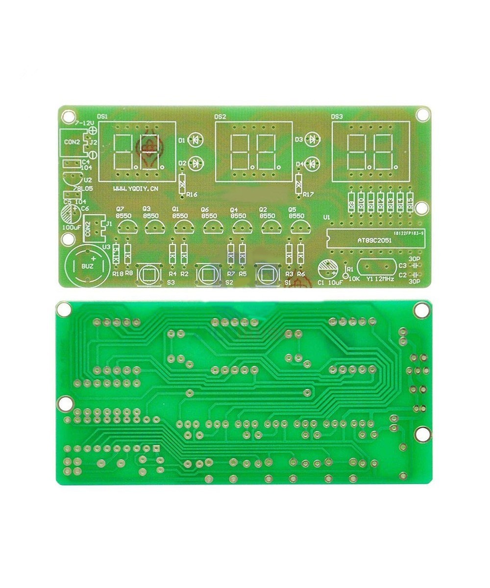 Reloj Digital LED con Display 6Bits AT89C2051 con Alarma (DIY)