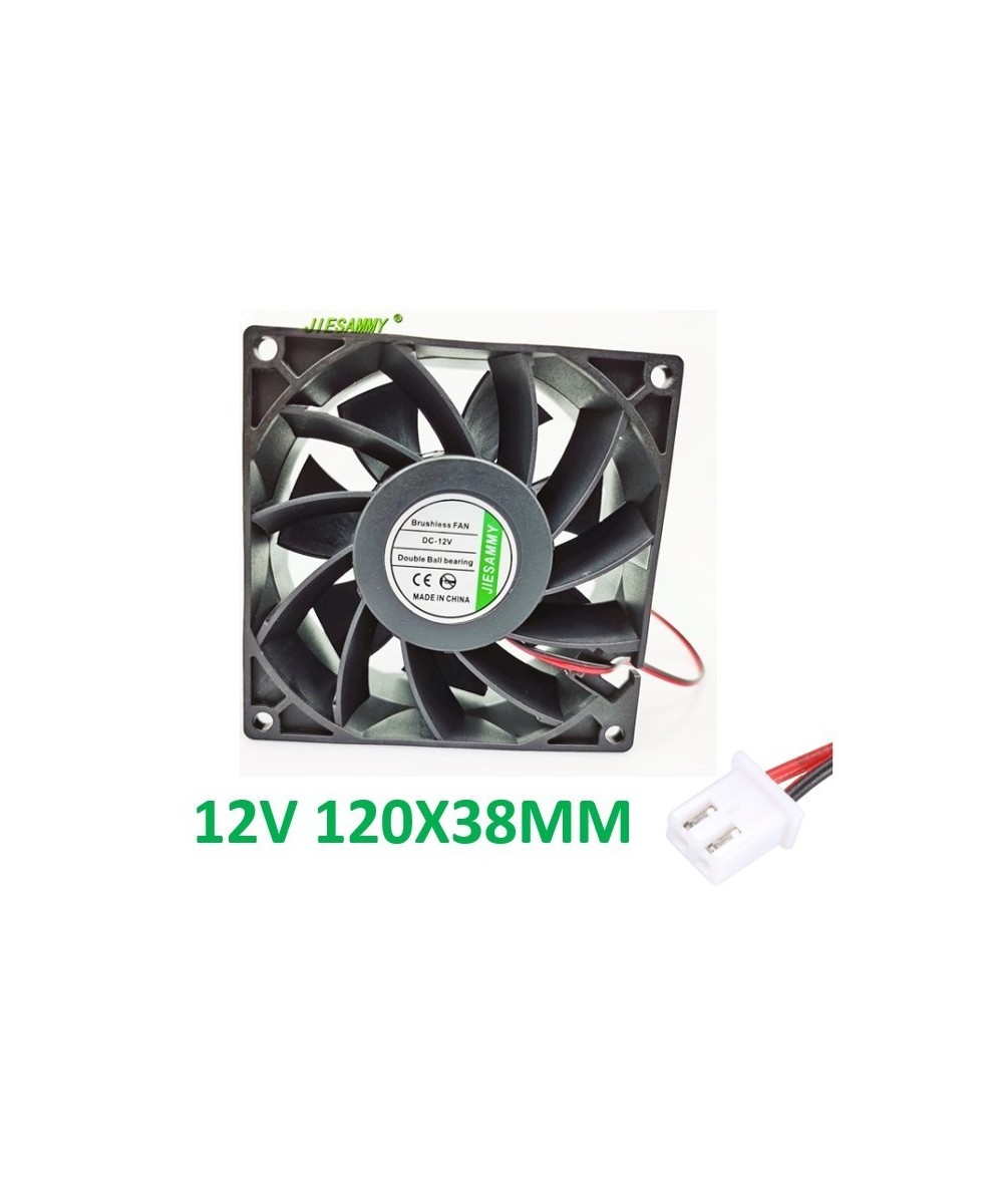 Ventilador plástico de 12V 120x120x38mm