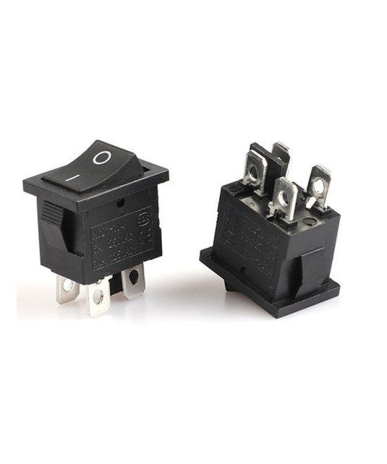 Interruptor de corriente 250V 6A KCD1-104 15x21mm 4 Pines