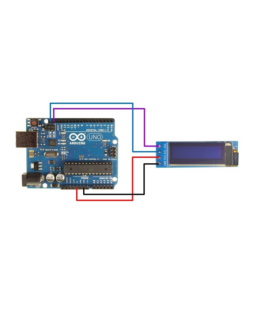 Pantalla Display OLED 0.91 Pulgadas I2C-SPI 128x32