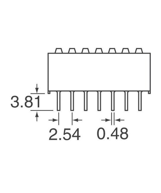 Mini Interruptor de 2/4/6/8/10/12 Posiciones 2.54mm (DIP Switch)