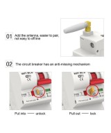Interruptor de Energia Inteligente Breaker WIFI 1 - 2 Polos 63-80A ZJSB9-125Z