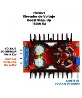 Regulador / Estabilizador Ascendente de voltaje 10-32V a 12-35V 150W 6A