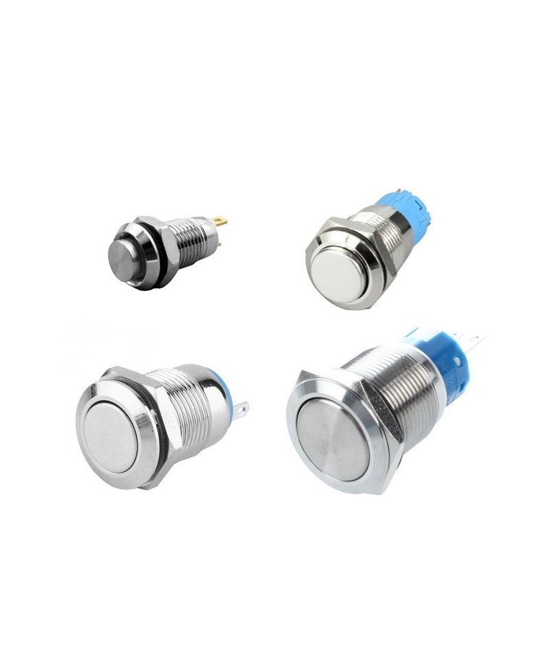 Interruptor Push Button Sin Bloqueo (NO) 8MM 12MM 16MM 19MM 22MM
