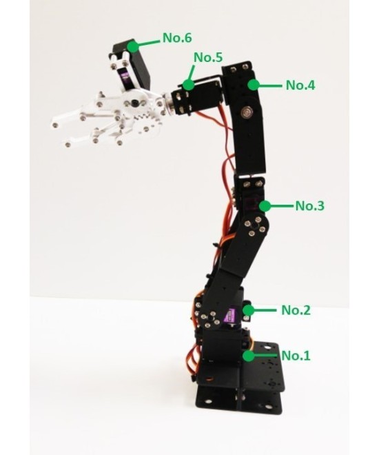 Brazo Robot Mecanico 6DOF Estructura y Electronica (DIY)