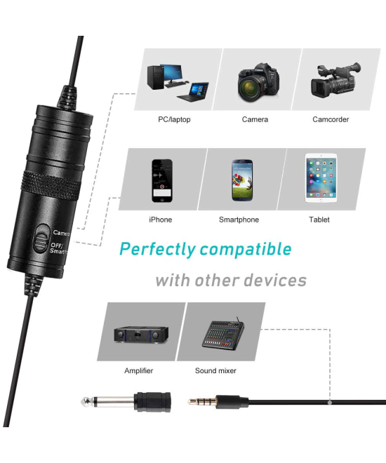 Microfono Lavalier de Condensador MB-Q01