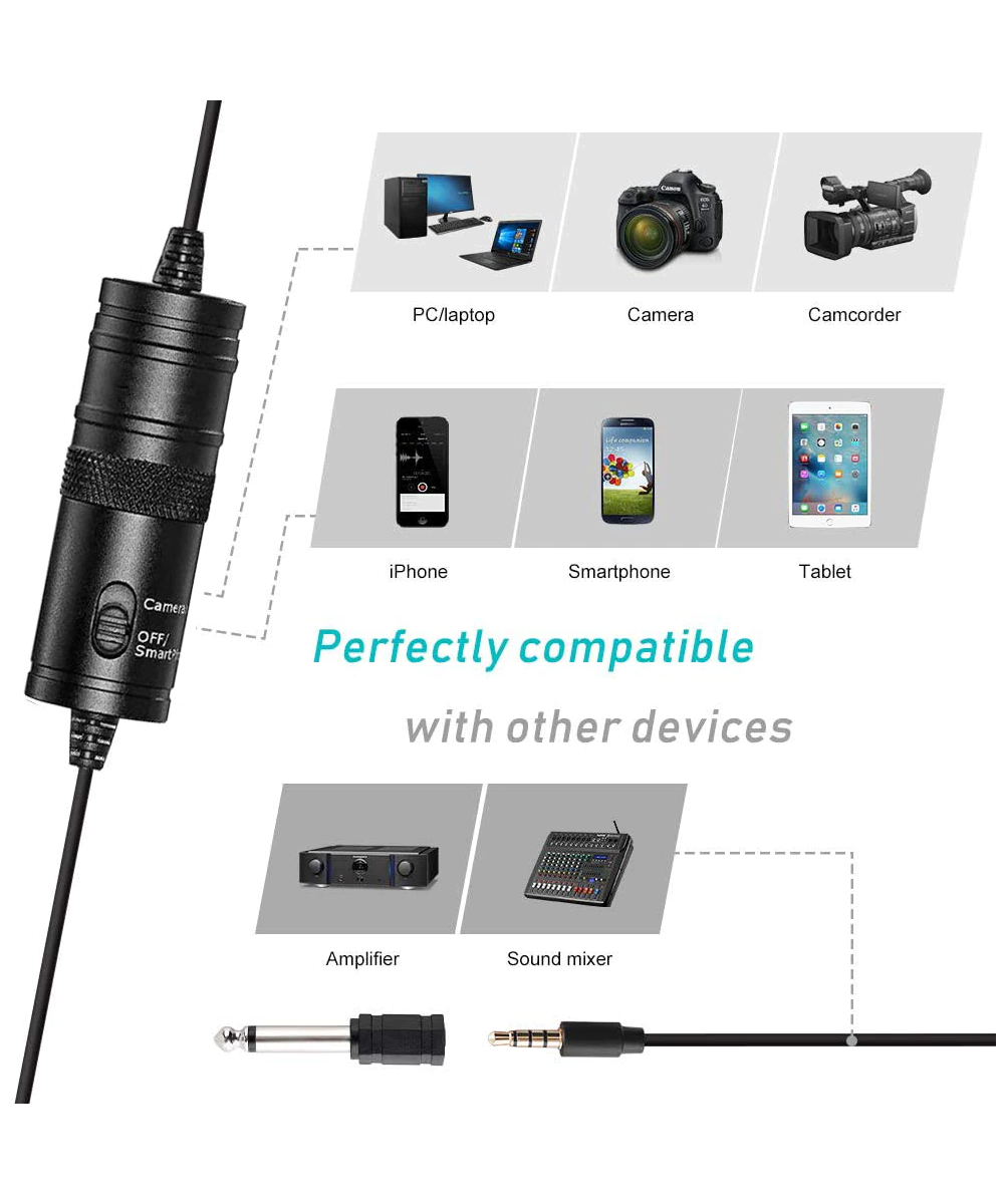 Microfono Lavalier de Condensador MB-Q01