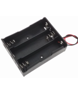 Contenedor de 3 Baterias AA Abierto