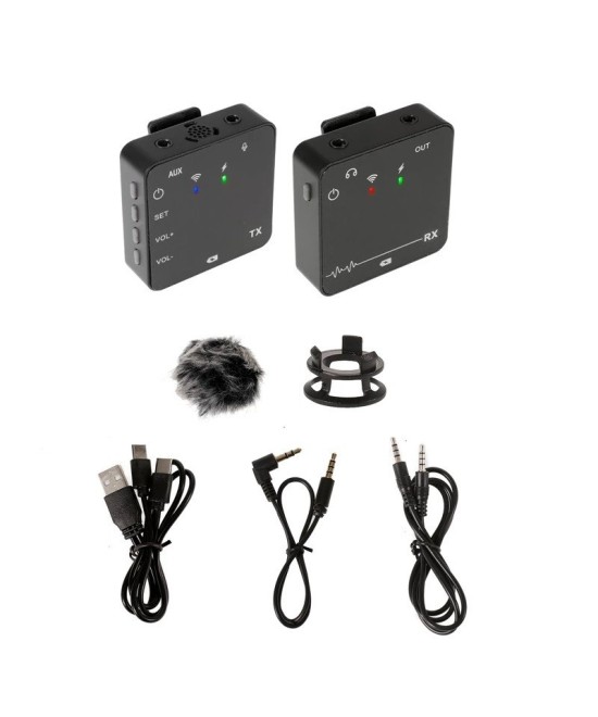 Microfono Inalambrico Lavalier Tx/Rx Tipo USB-C GAW-810