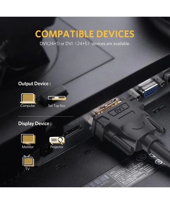 Cable DVI-D 24+1 Pines Macho-Macho 1.5M