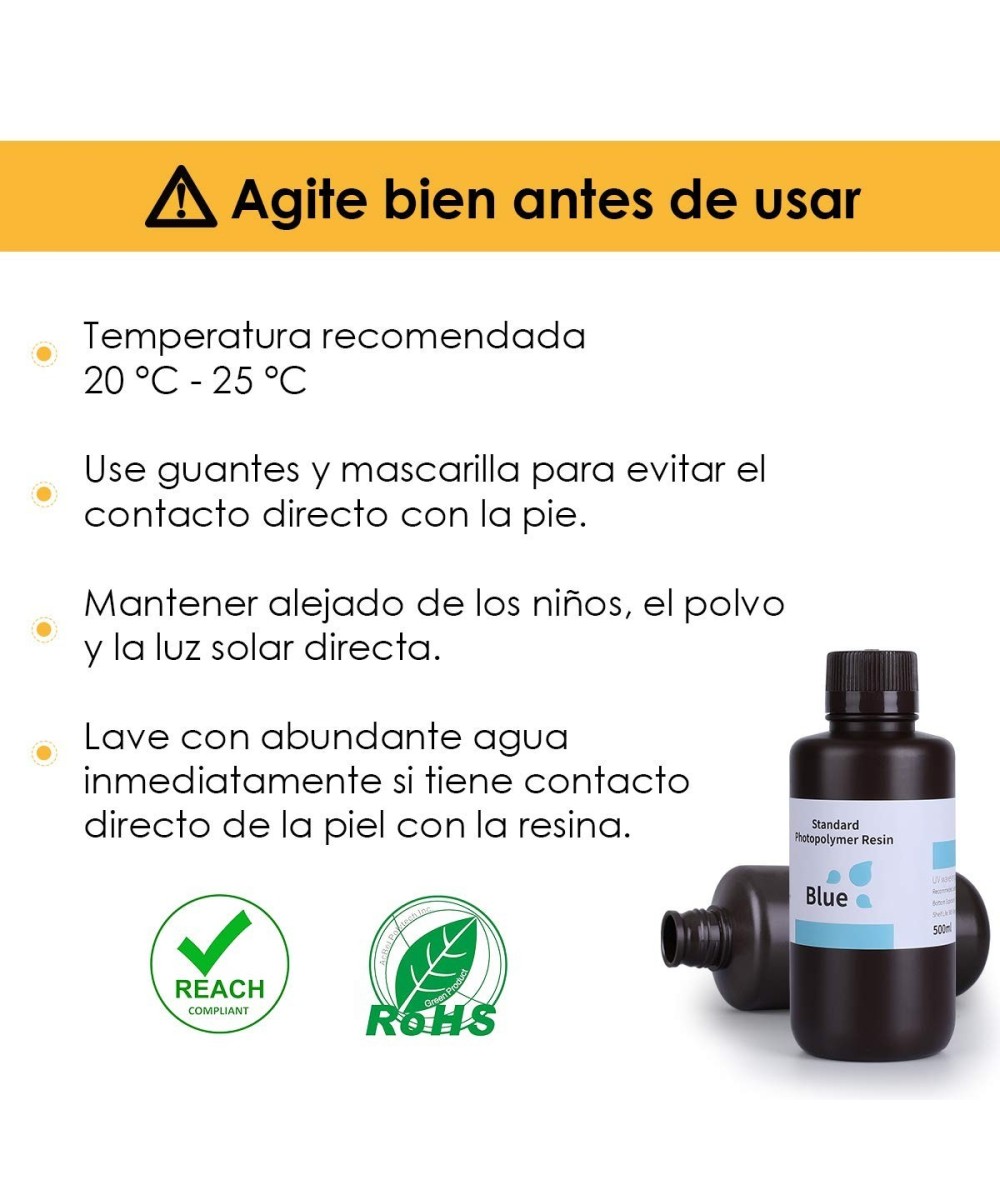 Resina de fotopolímero de curado UV ELEGOO 500g 405nm para impresoras 3D