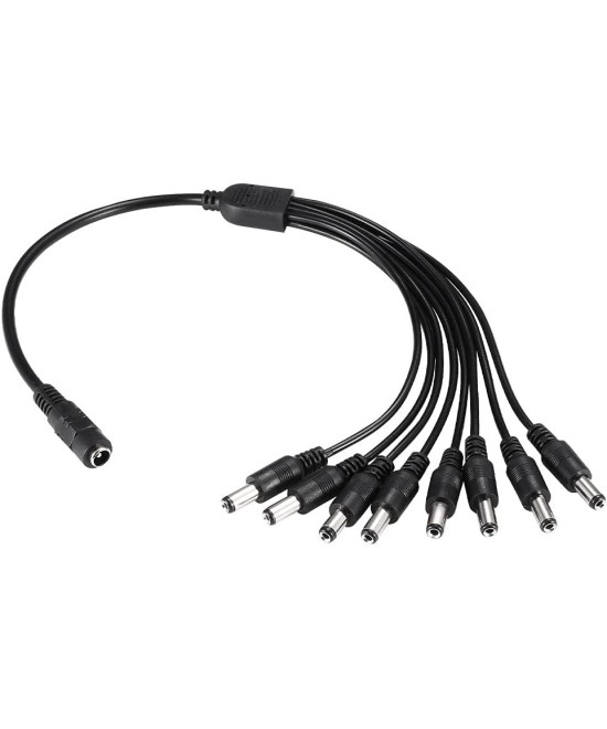 Distribuidor de Energia DC de 1 Entrada Hembra a 8 Salidas Macho