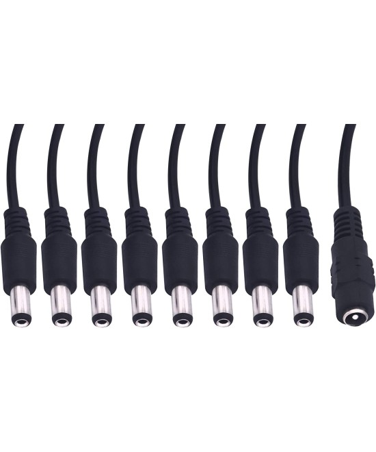 Distribuidor de Energia DC de 1 Entrada Hembra a 8 Salidas Macho