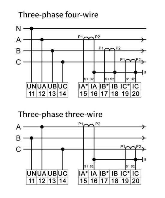 Monitor de Voltaje y Corriente Multifuncion DB194E-9S4 Trifasico