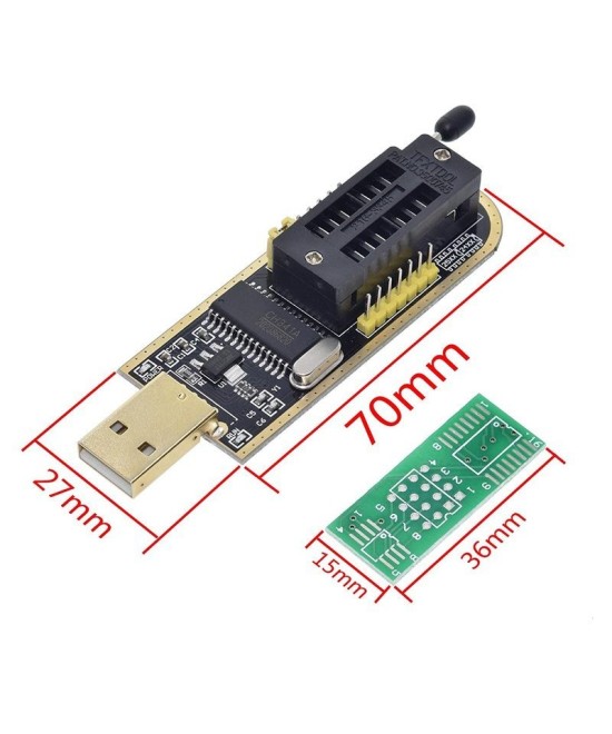 Programador USB CH341 con Base1.8v SPI Flash Sop8 Dip8 W25