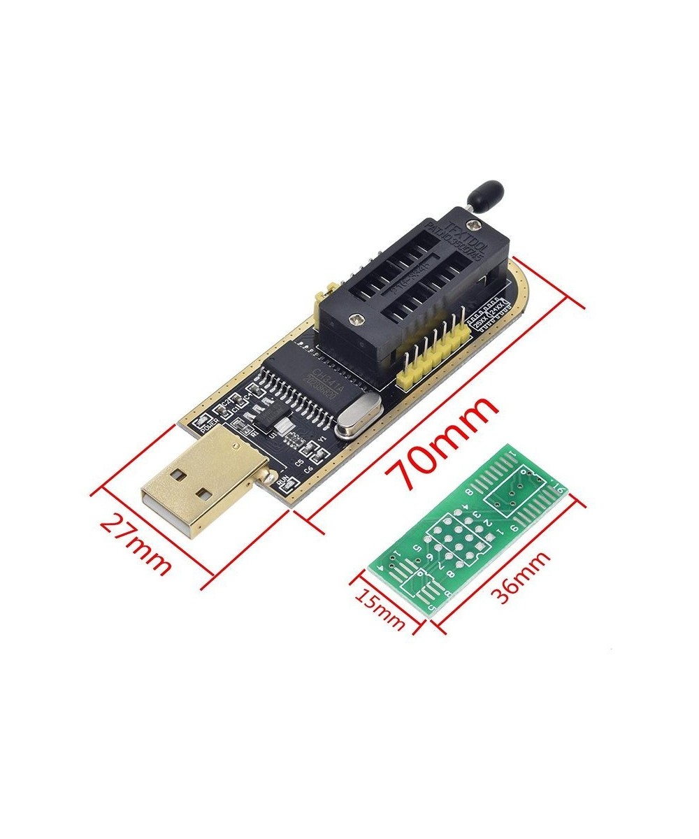 Programador USB CH341 con Base1.8v SPI Flash Sop8 Dip8 W25