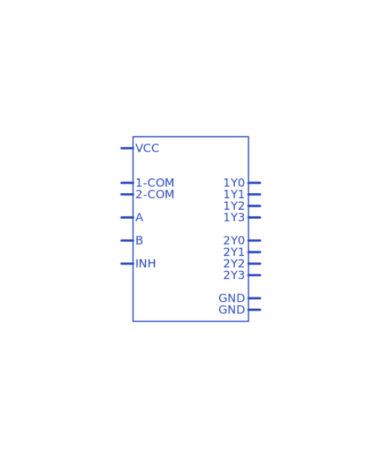 Multiplexor Analogico 2CH 4x1 SN74LV4052APW SMD (16-TSSOP)