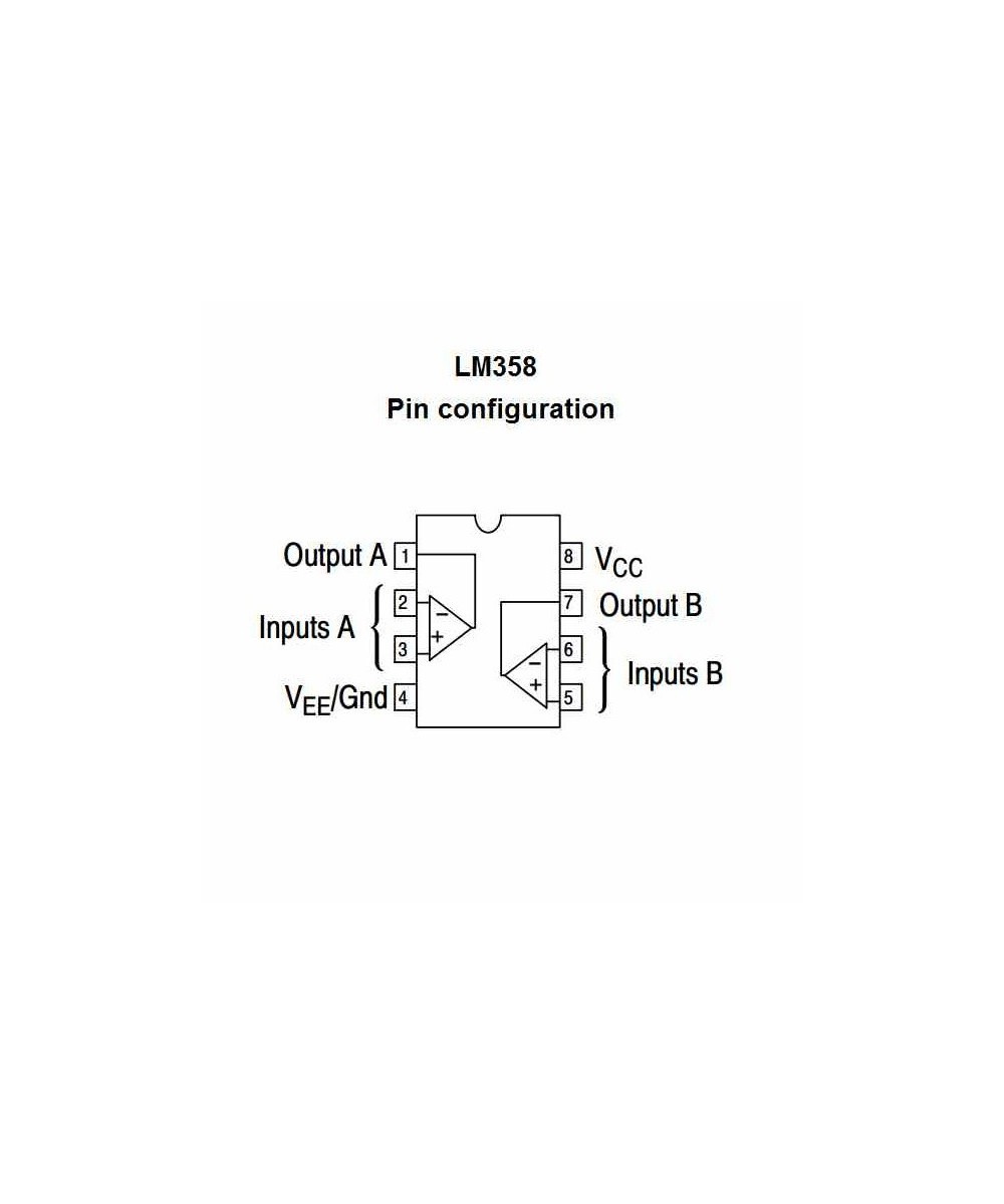 Amplificador Operacional LM358 SMD (SOP-8)