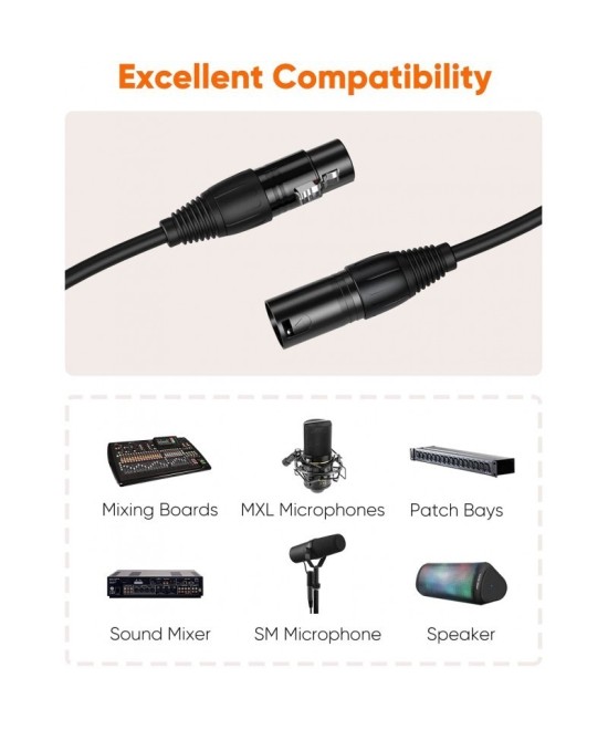 Cable XLR Hembra-Macho 3FT / 1M