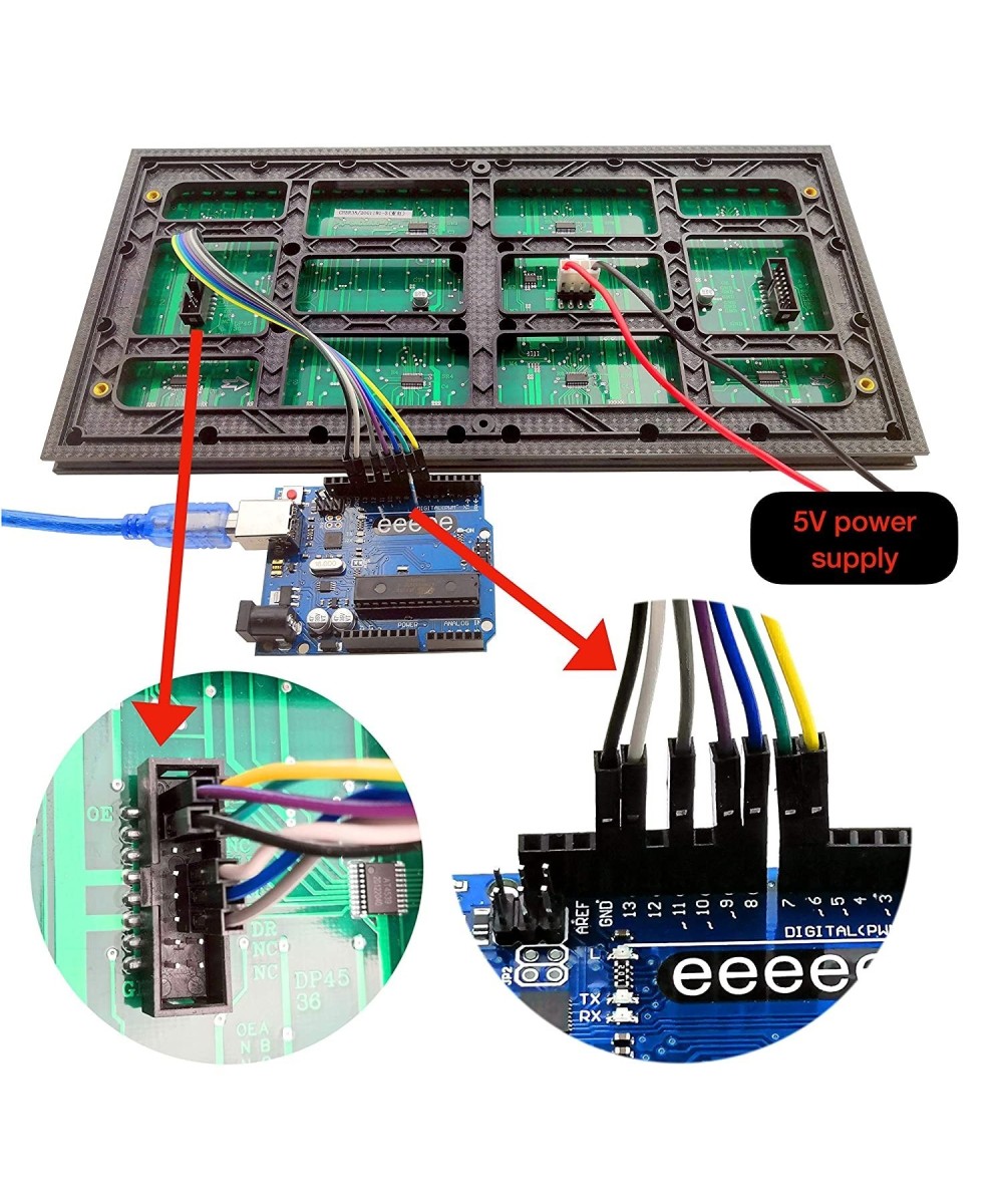 Panel LED P10 32x16 con Controlador HD-W00 Wifi