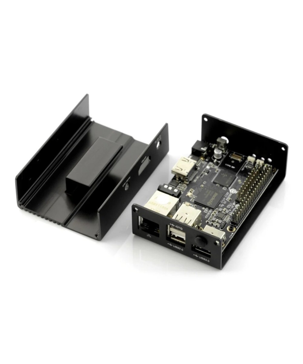 Contenedor de Aluminio para Pine 64 Rock64