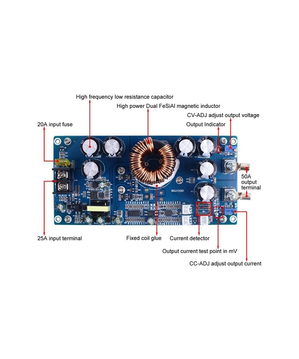 Regulador/ Estabilizador descendente de voltaje 30A 800W