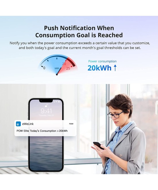 Medidor de Potencia e Interruptor WIFI POW Elite POWR3200D Sonoff