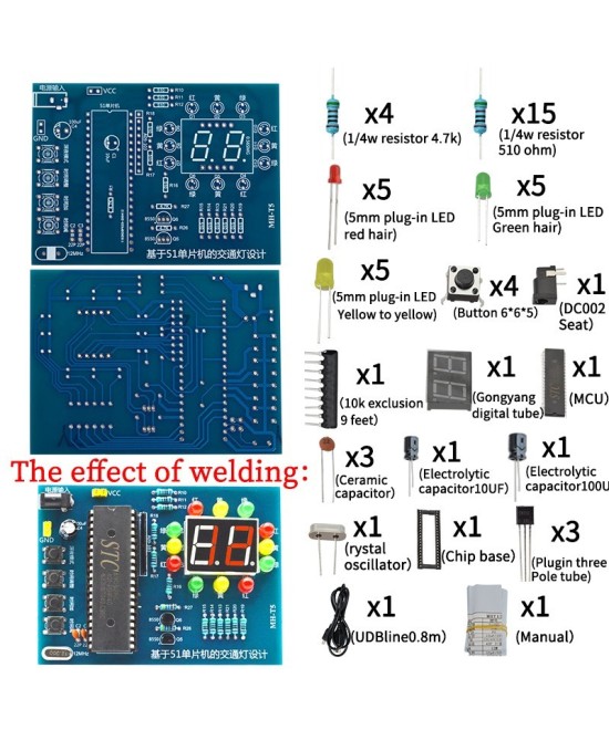 Proyecto Simulador de Semaforo 4 Vias con STC89C52 (DIY)