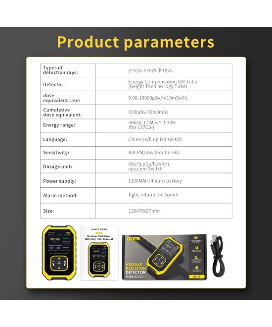 Medidor de Radiacion Nuclear FNIRSI GC-01