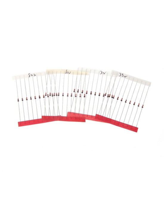Set de Diodos Zener 1/2W 30 Valores 300 Unidades