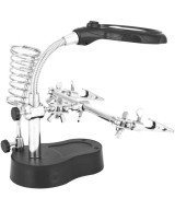 Lupa con Pinzas Sujetadoras y Luz LED TE-801