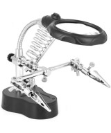 Lupa con Pinzas Sujetadoras y Luz LED TE-801