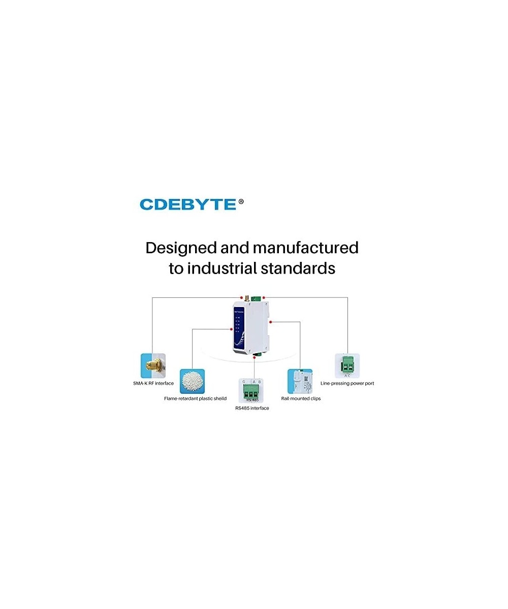 Modulo de transmisión inalámbrica 433Mhz RS485 5KM TX/RX (2U)