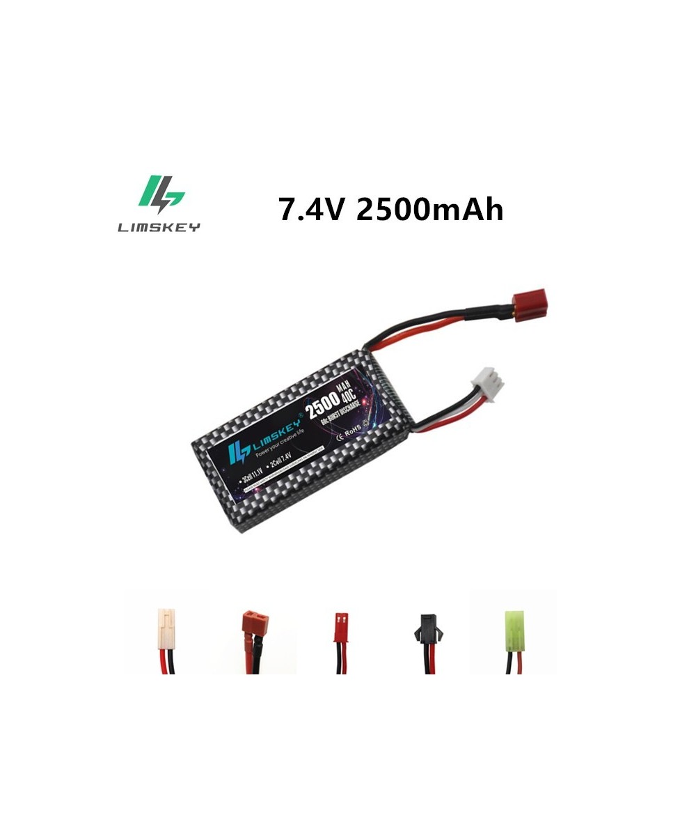 Bateria Tipo LiPo recargable 11.1V 2S 2500mAh Limskey 40C Conector Tipo T
