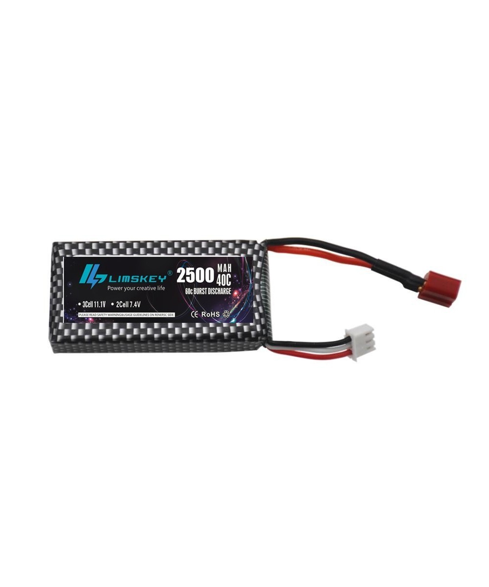 Bateria Tipo LiPo recargable 11.1V 2S 2500mAh Limskey 40C Conector Tipo T